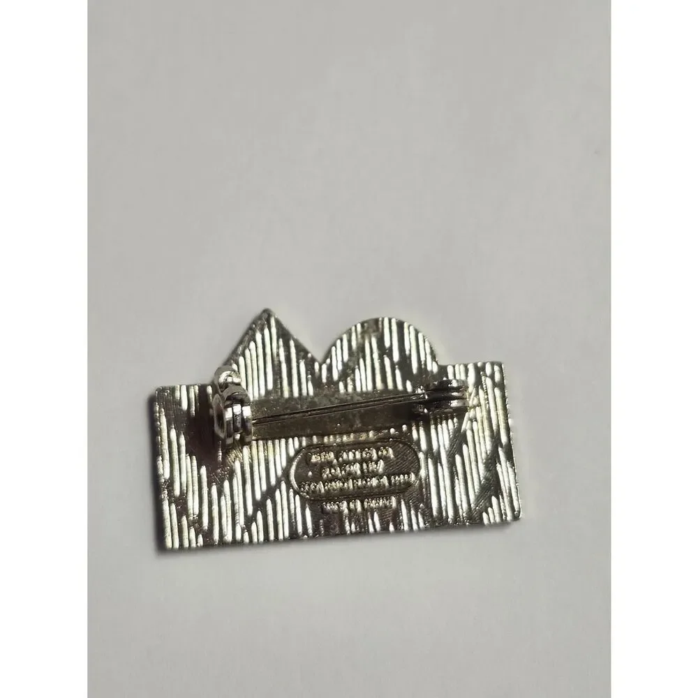 Taos Enamel Mountain Sunrise Pin - Blue and Yellow